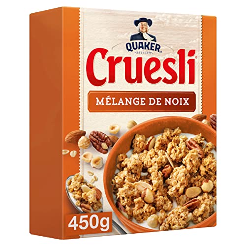 Quaker Céréales complètes, mélange de noix - La boîte de 450g