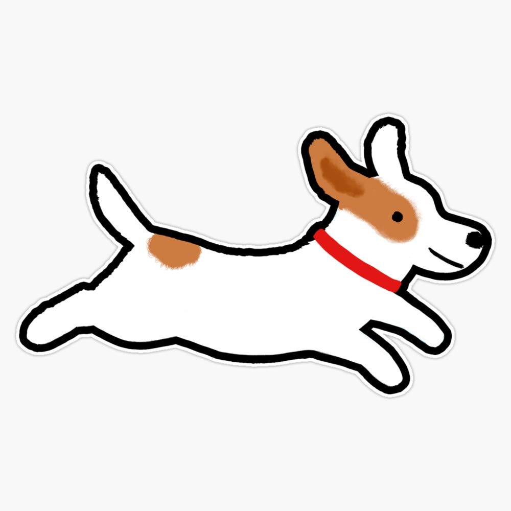 MAGNET Cute Jack Russell Terrier Running Dog Vinyl Waterproof Magnetic Sticker Vinyl Waterproof Magnet Decal Car 5
