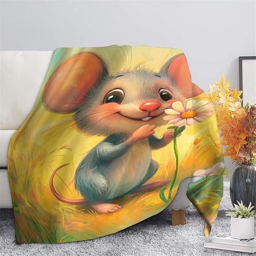 Couverture rat microfibre anti-froid pour lit canapé et bureau