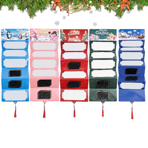 クリスマス 現金用 封筒 - 紙製場面小道具中心飾り - 10仕切り クリスマス お金 カード ホルダー 封筒,友人 カップル 家族 女友達 男友達 息子 娘 用