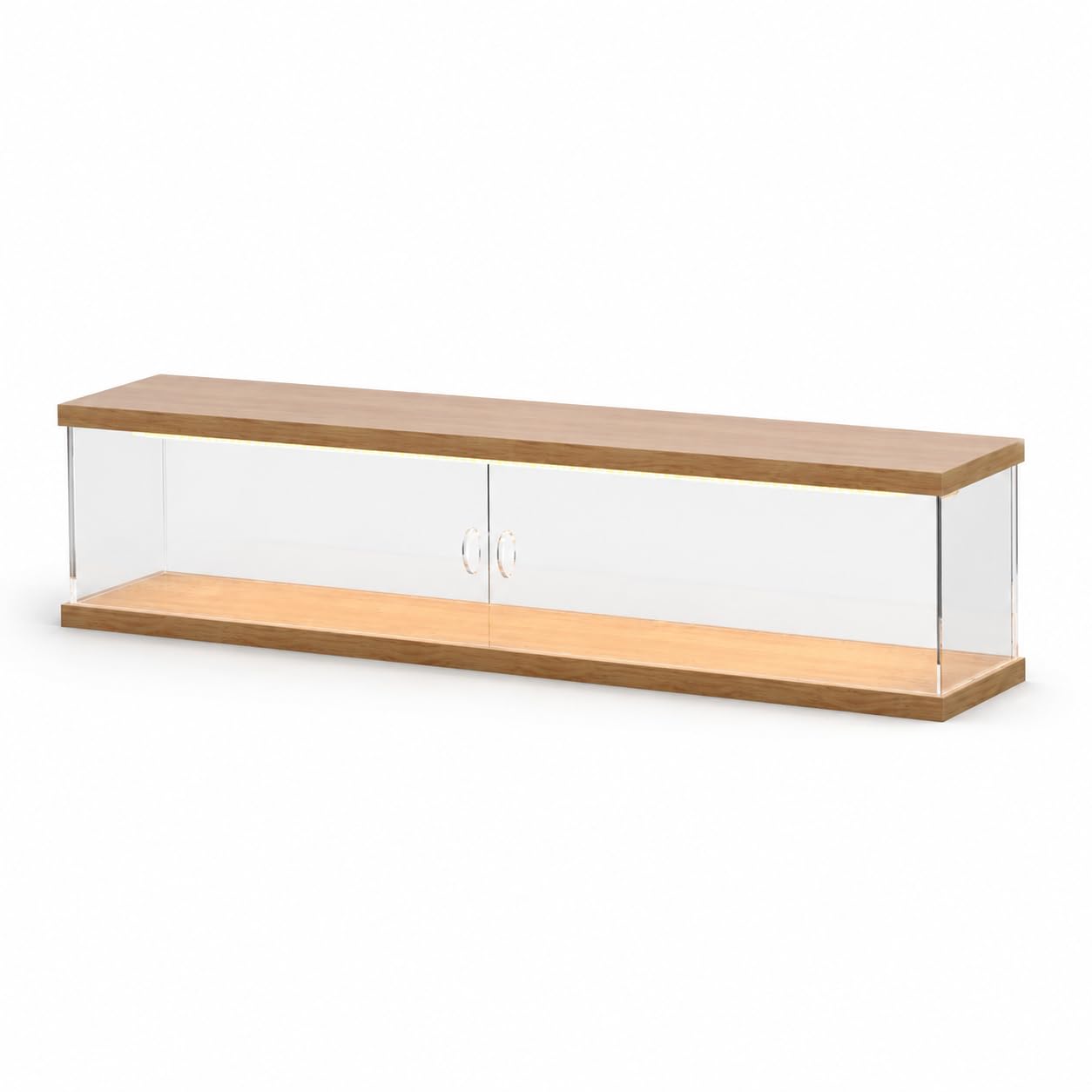 Vitrina Expositora para Colecciones, Expositor Metacrilato Apilable con Luz, para Coches a Escala 1:64 y 1:32 , para 12 Coches Modelo 1:64 en Vertical (con Puerta y luz Superior, apilable)