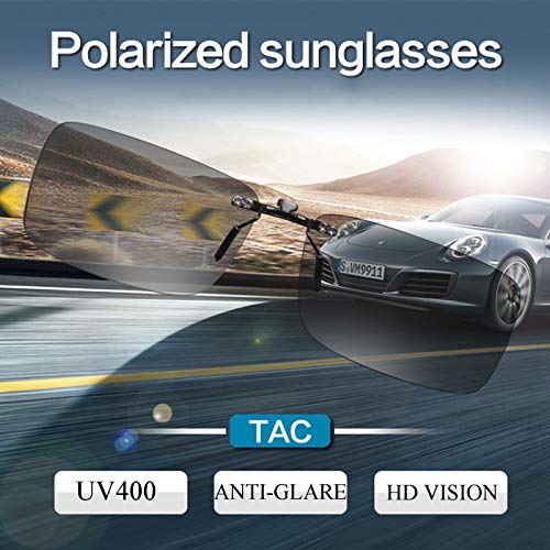Image of Polarized Clip-on Sunglasses Anti Glare UV400 Non-flip Clip-on Sunglasses over Prescription Glasses for Men Women