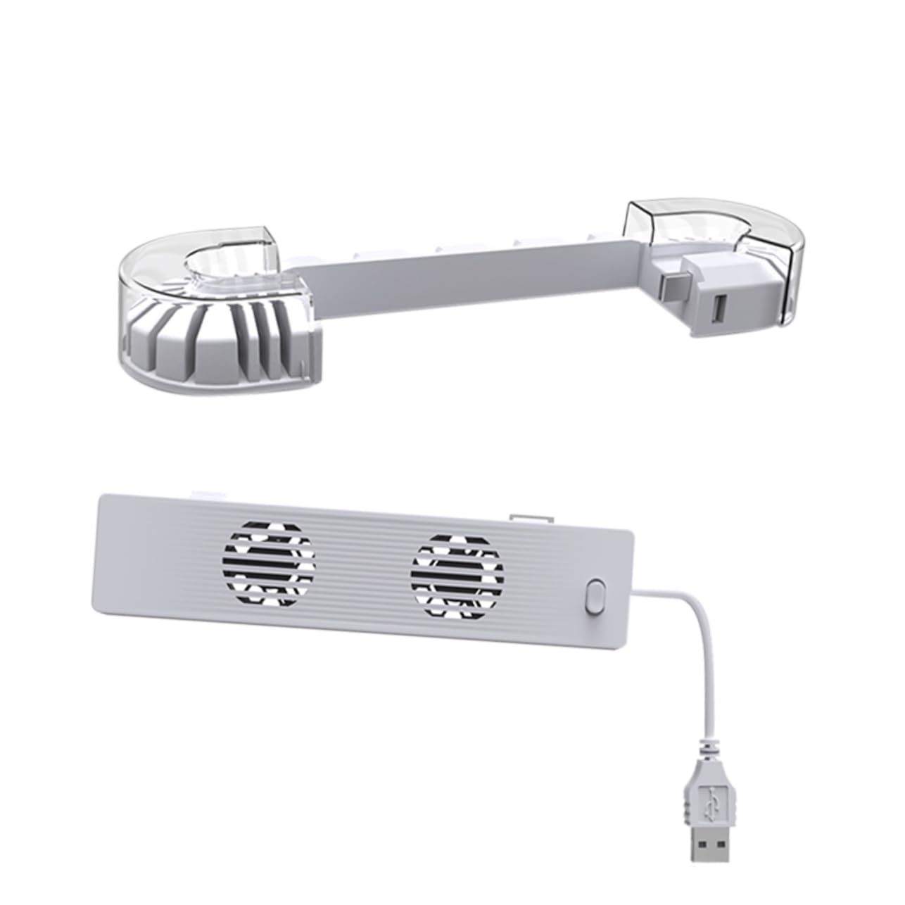 GLEAVI 2 Set caricatore del controller di gioco caricabatterie portatile caricabatterie per controller di gioco caricatore portatile raffrescatore d'aria della consolle addominali bianca
