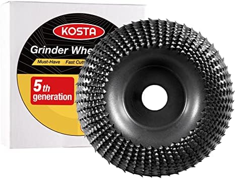 Grinder Wood Carving Wheel Disc 4 Inch Stump Grinder Wheel Shaping Sanding Attachments Abrasive Tools for Angle Grinders with 5/8"Arbor