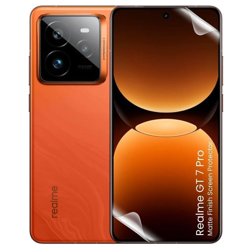 Image of AACL Matte Screen Protector for OnePlus 13R 5G Membrane Case Friendly Full Edge to Edge Screen Coverage & Installation Kit-(Pack of 1) (Realme GT 7 Pro 5G)