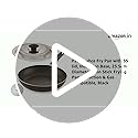 paasapahce Fry Pan with SS lid, Induction Base, 23.5cm Diameter, Non Stick Frying Pan, Induction & Gas Compatible, Black