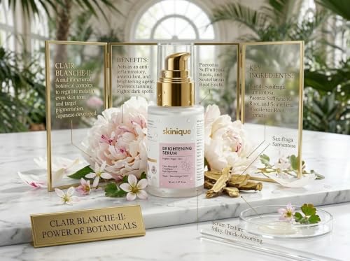 Image of Brightening Serum 30ml With Japanese Claire Blanche-II, Glutathione, Kojic Dipalmitate & Alpha Arbutin Serum | Brighten - Barrier Repair - Glow | Soft & Smooth Skin, Helps Reduce Dark Spots, Uneven Skin Tone & Dullness