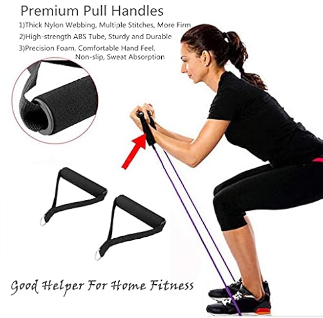 Premium Exercise Pull Handles, Resistance Bands Handle, Fitness Handle, Workout Handles Dense Foam Wrap Handle Replacement Fitness Equipment for Pilates, Yoga, Strength Training