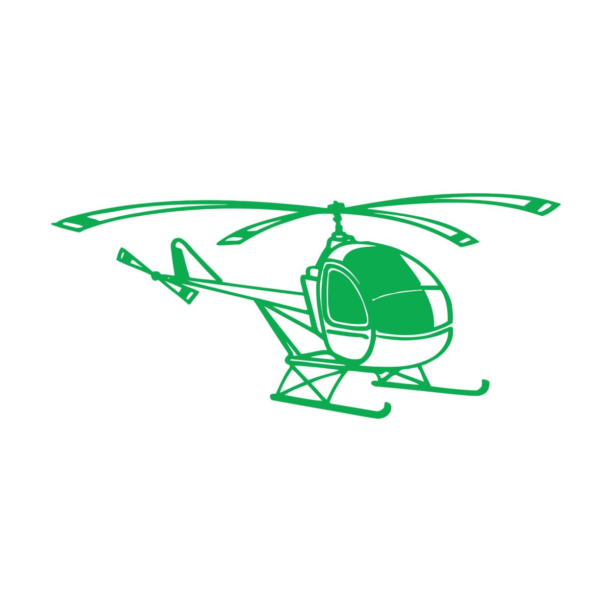 Simple Helicopter Aircraft Transport Wall Sticker Nursery Kids Room Vinyl Wall Decal Living Room Bedroom Decor Accessories Extra Large - 65x148cm