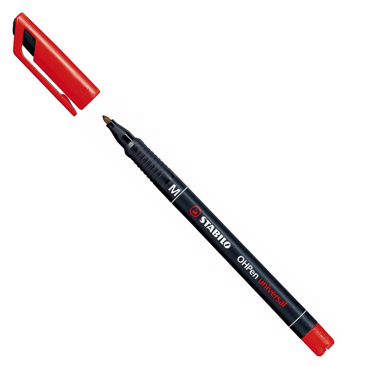 Marcador permanente STABILO OHPen universal color rojo - Caja con 10 unidades - Punta media