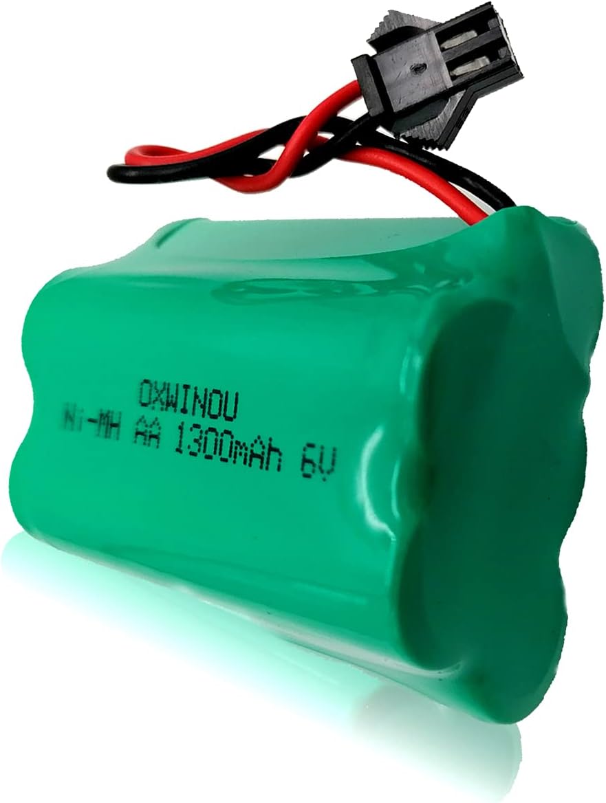 6V 1300mAh Ni-MH AA Rechargeable Battery Pack with SM 2P Plug for Toys, Lighting and Electric Tools SMP AA5SW Outdoor Motion Light (1-Pack)