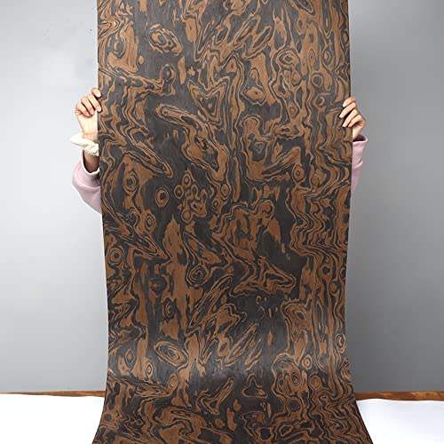 Aibote Technology Art Totem Black Walnut Burl Wood Veneer Sheet(60X250Cm) Furniture Restoration Sheets For Loudspeaker Speaker Showcase Cabinets Table Shelves Kitchen Furniture Hotel #TOP4