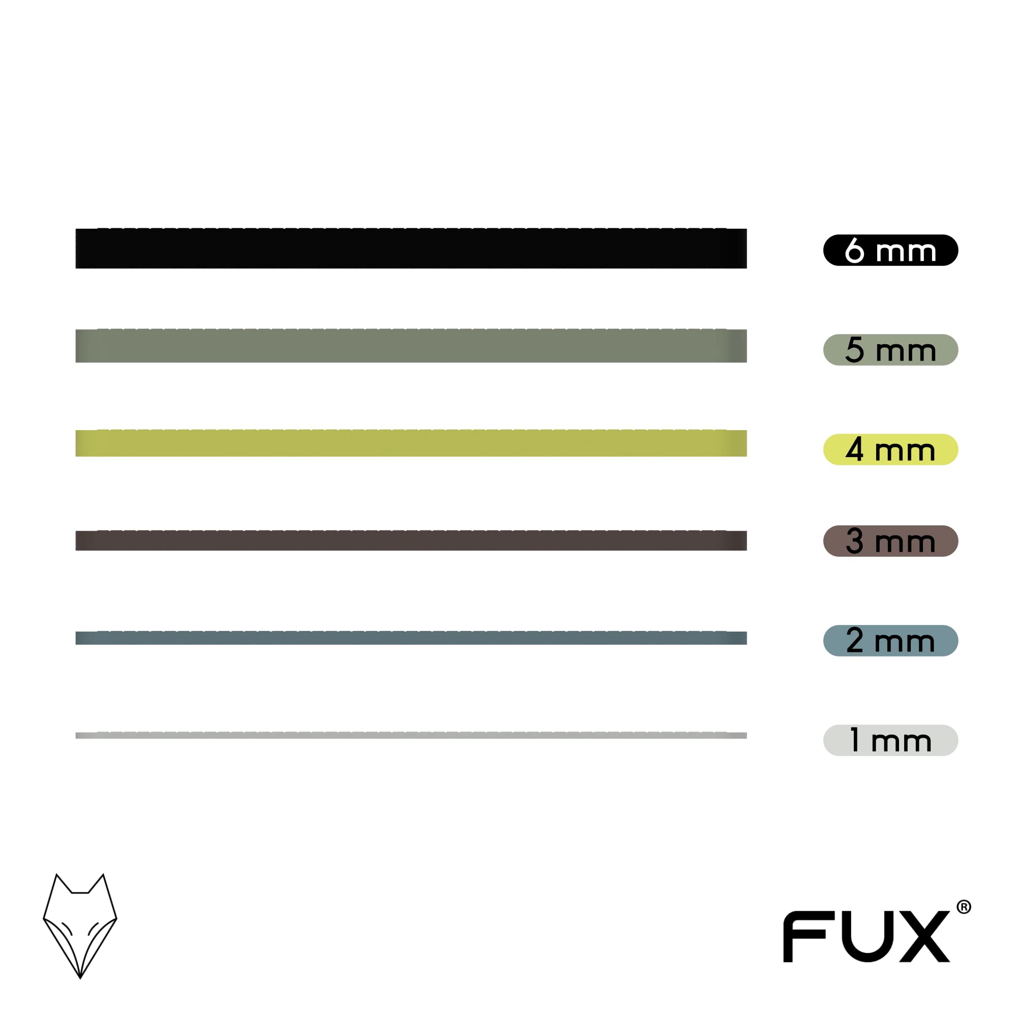 FUX Set distanziatori in plastica, 100 x 24 x 1 – 6 mm, in valigia, mattoncini per vetri, piastre distanziali, piastre in plastica, piastre di compensazione, cunei per finestra