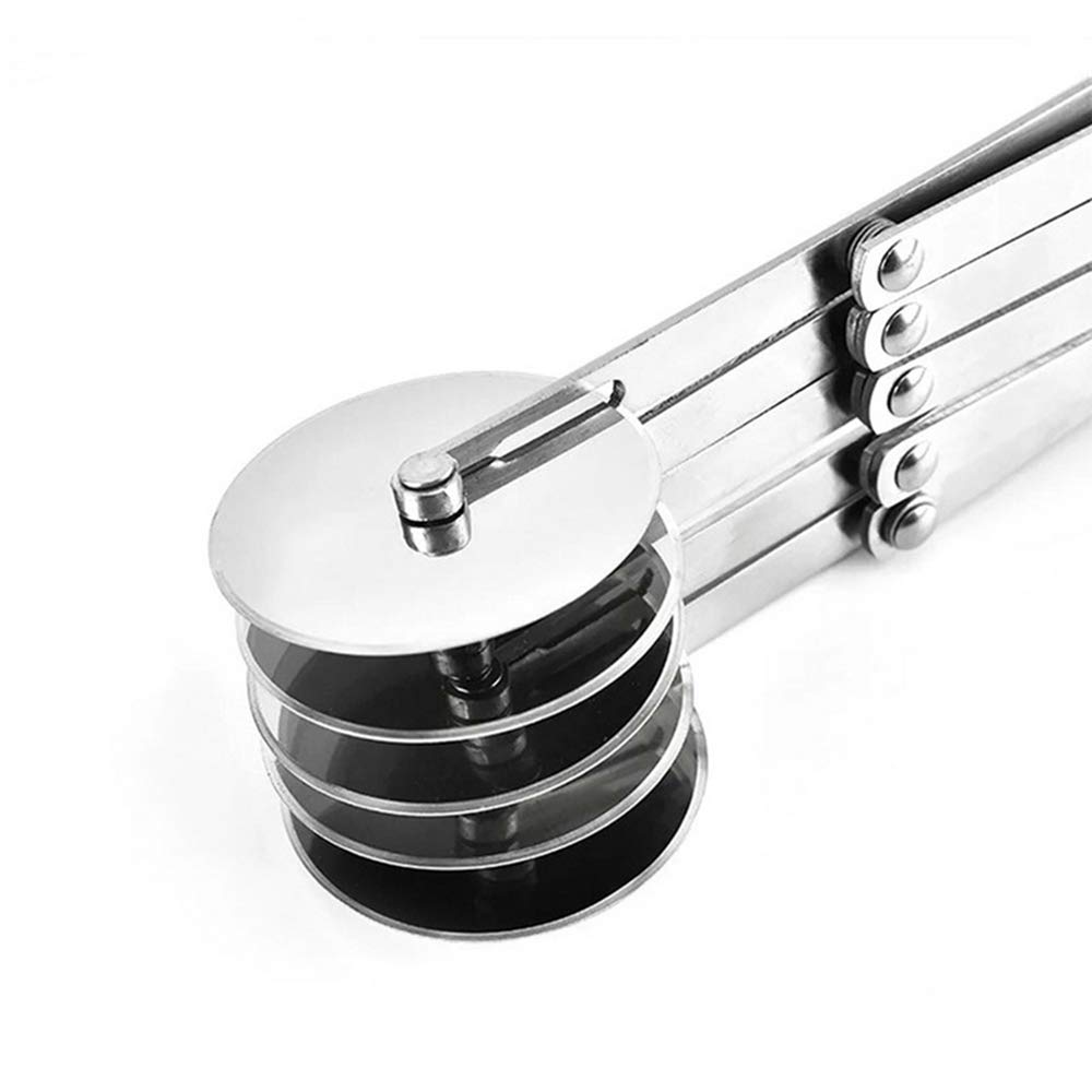 Cortador de masa ajustable de acero inoxidable para pizza, cuchillo para pasta, pelador, herramientas de cocina