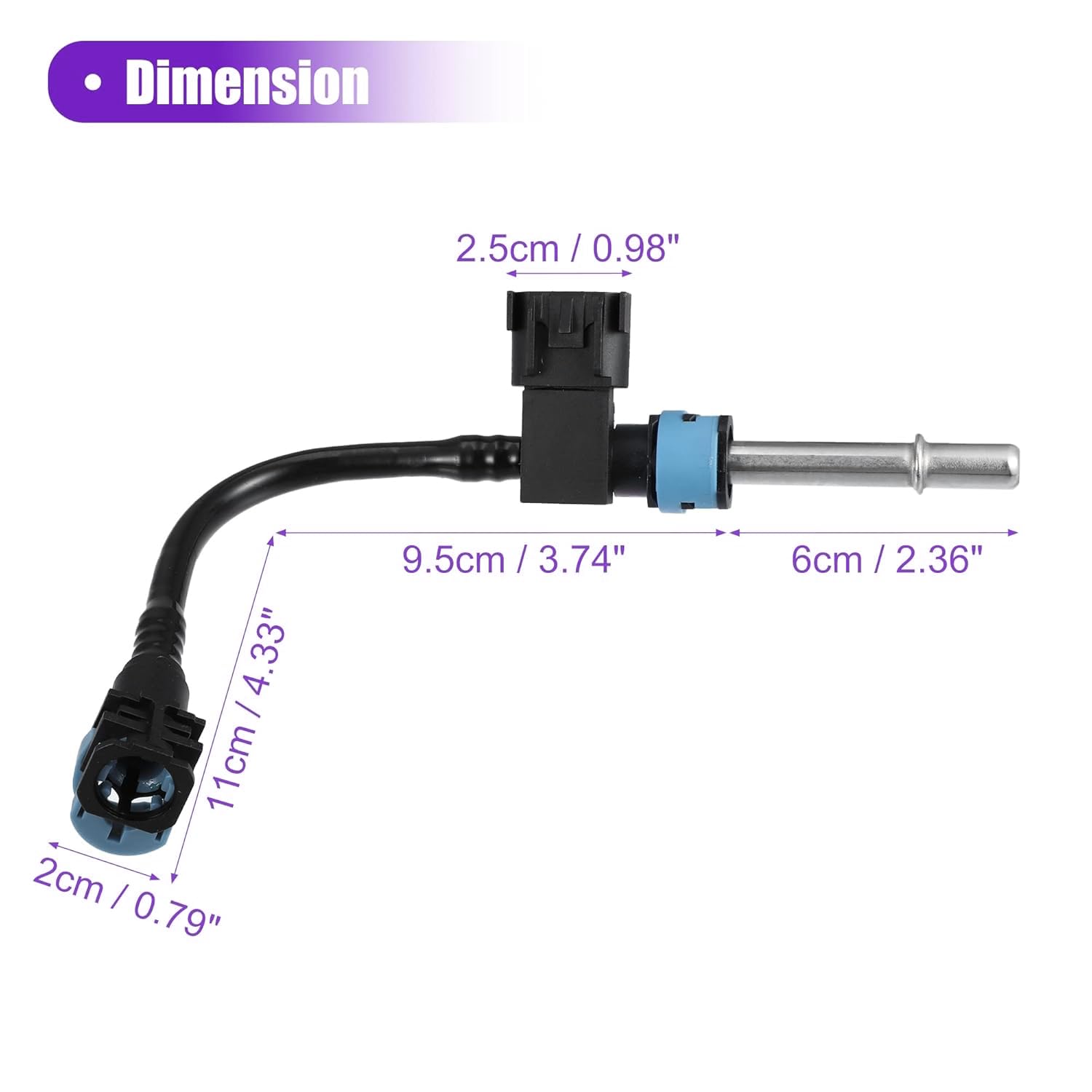 Tube de capteur de pression de carburant de remplacement pour Dodge Ram 1500 5.7L V8 2014-2018, 2019-2021 Classic, remplace les références 68268053AA, 68268053AB et 68264607AA