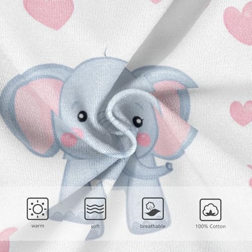 Wusikd Cute Elephants Boys' Underwear Cotton Hearts Pink Boys Briefs Soft Toddler Underwear 2T3