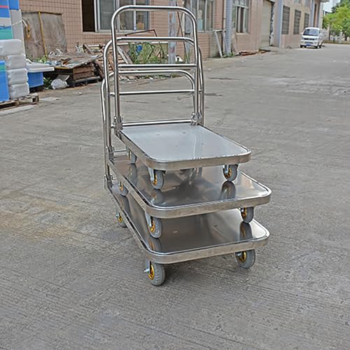 Carretilla plegable con 4 ruedas 75x50 cm miniatura 7