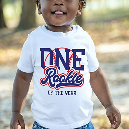 Rookie of the year 1st birthday shirt Boys girls Baseball birthday shirt sports party cake smash shirt I'm one baseball birthday party (6-9m onesie)4