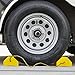 Buyers Products WC9642Y Yellow Small Wheel Chock Set, Lightweight Composite Construction, 32.75 Inch Rope, Ideal for Vehicle Maintenance and Storage, Aviation and Tractors