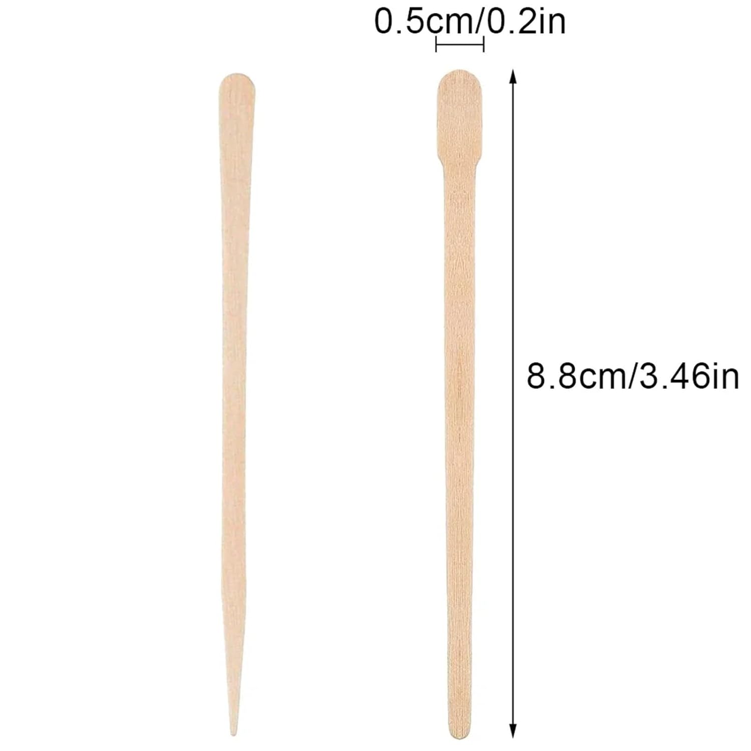 Wooden Wax Sticks 1000PCS Wooden Hair Removal Stick Face Wax Sticks Depilation Spatula Body Eyebrow Applicator Smooth Tongue Depressor Beauty(1000pcs TypeB)