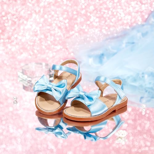 Image of Felix & Flora Toddler Girl Sandals - Little Girl Easter Dress Shoes Lightweight Open Toe Beach Holiday Flats
