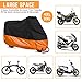 Acelane Motorcycle Cover, All Season Waterproof Outdoor Dustproof Durable Vehicle Cover with Lock Holes Fits up to 116 inches for Harley Davidson, Honda, Suzuki,Yamaha and More