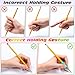 Jaloro 96 Pcs Pencil Grips Pencil Holder Silicone Grippers for Pen Writing Posture Correction Tools 3-groove Ergonomic Design Reusable for Adult Writing Drawing