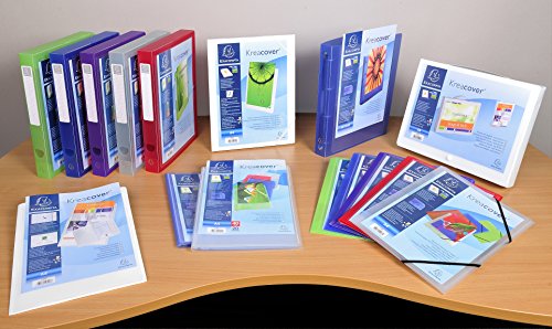 Exacompta 43501E Präsentationsmappe Kreacover PP. Aus PVC mit transparenter DIN A4-Hülle zur Individualisierung der Vorderseite des Deckels schwarz