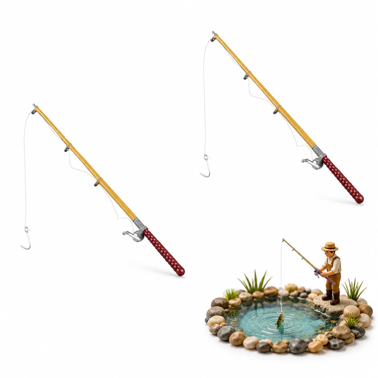 Amazon.com: Zerodeko 2PCS Miniature Fishing Poles for Crafts, Dollhouse Fishing Pole Rod, Mini Fishing Pole Model for Mini House Decoration : Toys & Games Amazon.com: Zerodeko 2PCS Miniature Fishing Poles for Crafts, Dollhouse Fishing Pole Rod, Mini Fishing Pole Model for Mini House Decoration : Toys & Games
