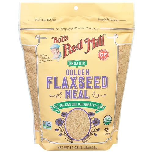 Bob's Red Mill Organic Golden Flaxseed Meal, 16Oz (Pack Of 1) - Non Gmo, Vegan, Paleo Friendly, Keto Friendly, Kosher