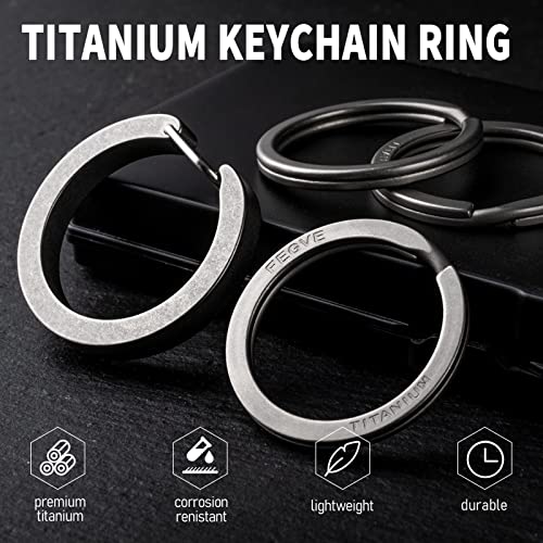 Image of TISUR Titanium Keychain Rings,Carabiner Dog Tag Key Chain Rings