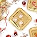 Juvale 48-Pack Gold Square Plates Disposable 7-Inch Paper Plates for Cake, Appetizer, Dessert, Lunch, Anniversary, Holiday, Kids Birthday Party Supplies, Metallic Gold Foil