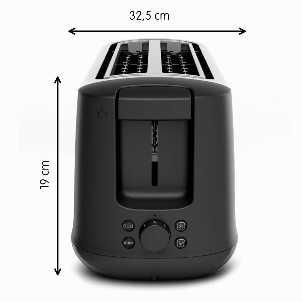 Moulinex Tostapane 2 slot lunghi, larghezza variabile, 7 livelli di doratura, funzioni di spegnimento, modalità eco, scongelamento, riscaldamento, cassetto raccogli briciole rimovibile, Subito Select