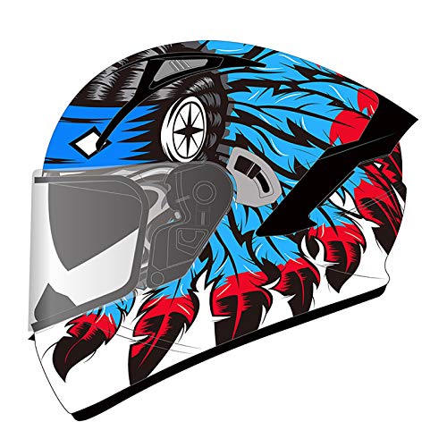 Casque moto intégral anti-fog à double visière pour rouler net