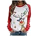 Felpa da donna con cappuccio stampato Natale Lindo Modello di felpa con collo rotondo inverno Autunno donne casual sportivo Hoodie taglia grande Top Blusas per dolescenti Correr Fitness, blu, L