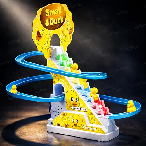 Image of Zest 4 Toyz Duck Slide Toy Set | Musical Toys for Kids| Duck Toy for Kids | Light & Sound Toys |Small Duck Climbing Stairs Toy| Birthday Gifts for Boys and Girls 3+ Years (3 Ducks Included)