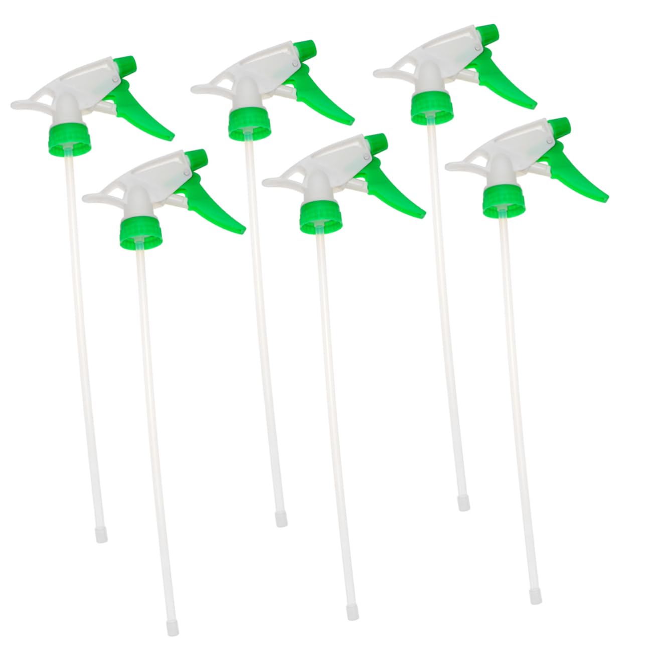 Mikikit 13Pcs Plastic Spray Bottle Replacement Nozzles Storage Caps Durable Spray Heads for Cleaning Gardening Pet Training Fit for Various Bottles Green