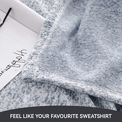 Kawahome Sweatshirt Summer Blanket Twin Size Knit Blanket For Bed Jersey Lightweight Thin Breathable Blankets For Hot Sleeper(66X90 Inches)- Blue #TOP2