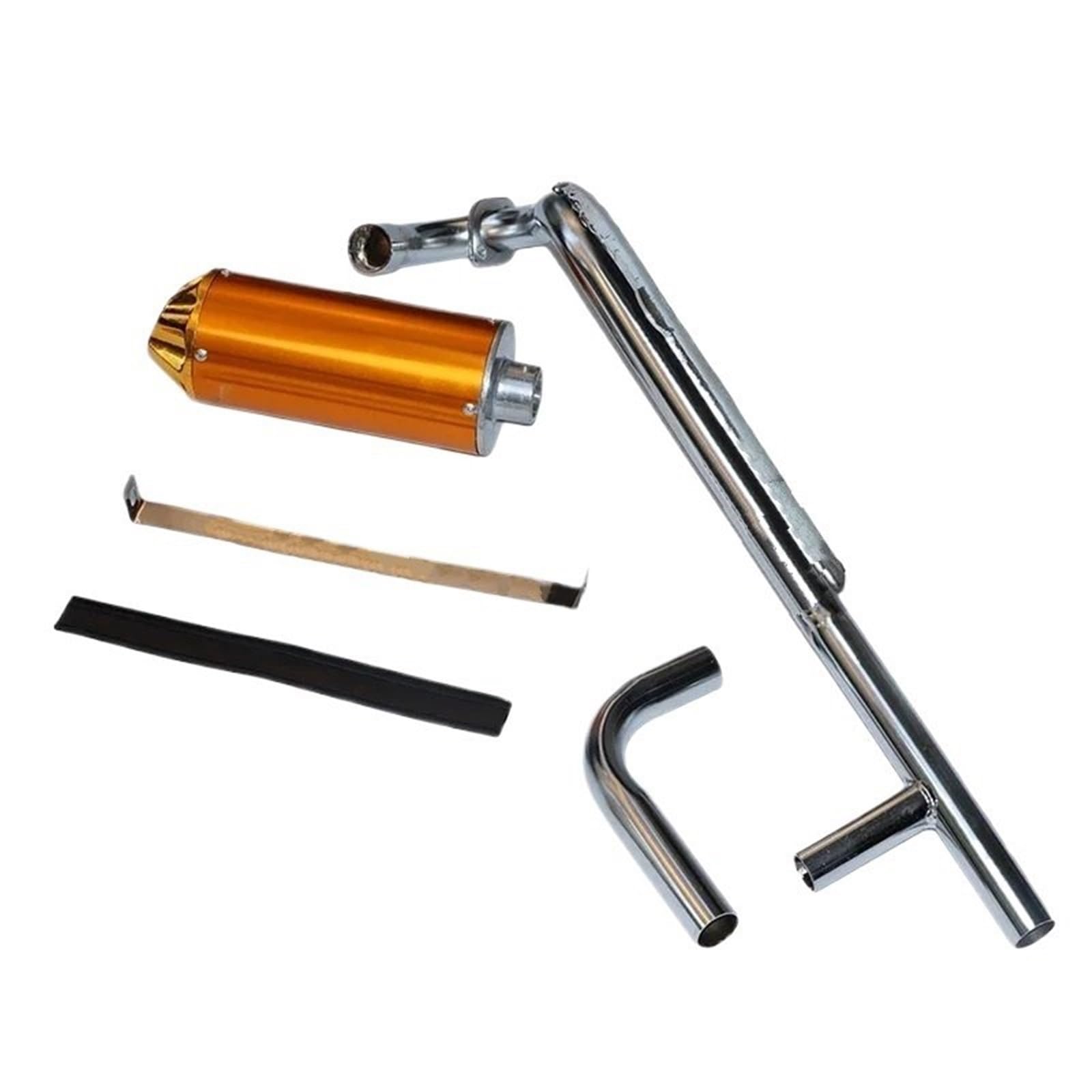 Uitlaat Trim Zestaw tłumika układu wydechowego motocykla 28 mm do akcesoriów motocyklowych o pojemności 50 cm3–125 cm3(Golden)