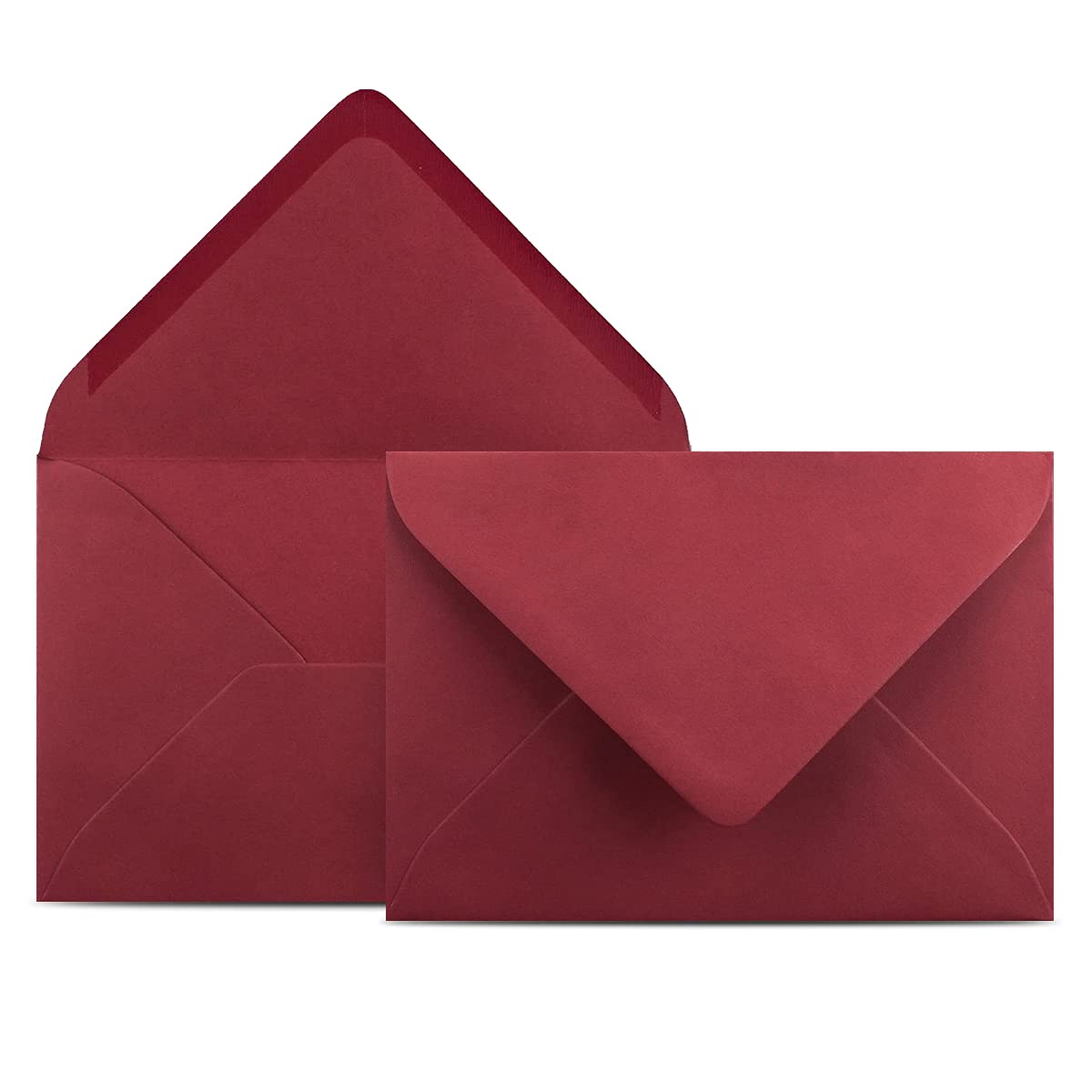 Colours-4-you - 250 buste per lettere, formato DIN C6, 11,4 x 16,2 cm, con chiusura a linguetta con chiusura a umido, 120 g/m², colore: rosso scuro