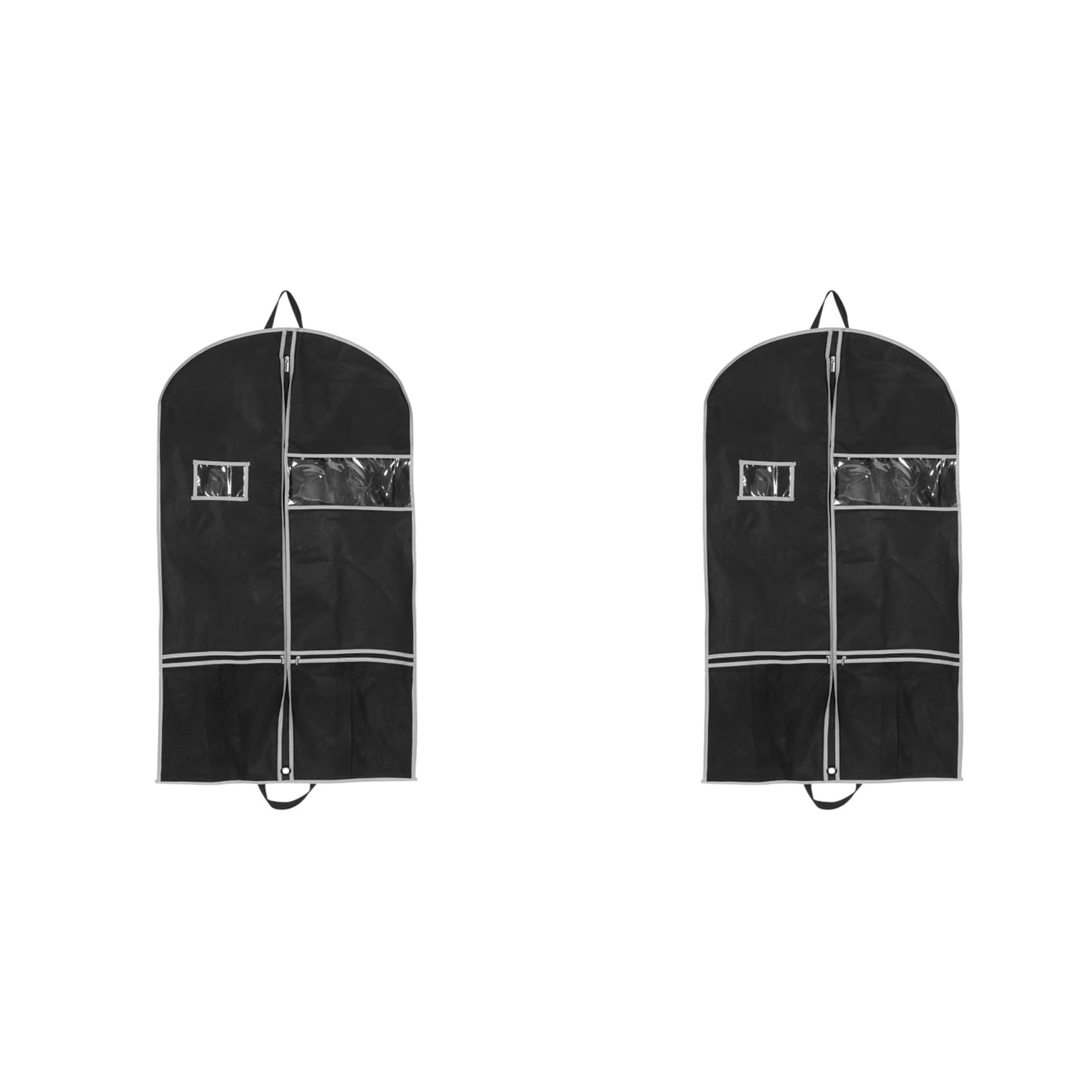 Hndhbfgrt 2X Suit Bag for Travel, Suit Carrier for Men Breathable Garment Bag with 2 Mesh Pockets and 1 PVC Pocket