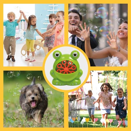 Gamez Jam Frog Seifenblasenmaschine für Kinder Kleinkinder Babys Haustiere Batterie betriebenes Bubble Gerät mit Lösung Indoor Outdoor Party Geschenk
