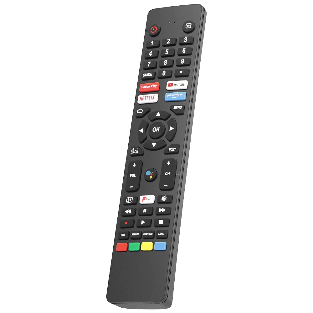 GvirtueRM-C3250 RMC3250 Voice Remote Control for JVC Smart 4K UHD Ultra HD HDR LED LCD TV with Netflix, Youtube, Prime Video and Google Play Buttons LT-32CA690 LT-32CA790 LT-40CA790,No Setup Required