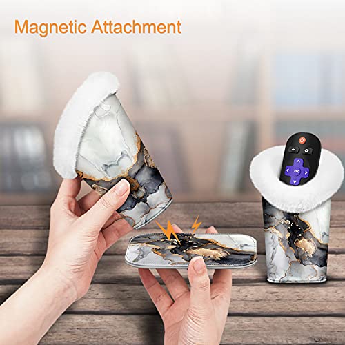 Image of FINTIE Plush Lined Double Eyeglasses Holder with Magnetic Base, Glasses Stand Case Organizer for Desk, Nightstand, Office