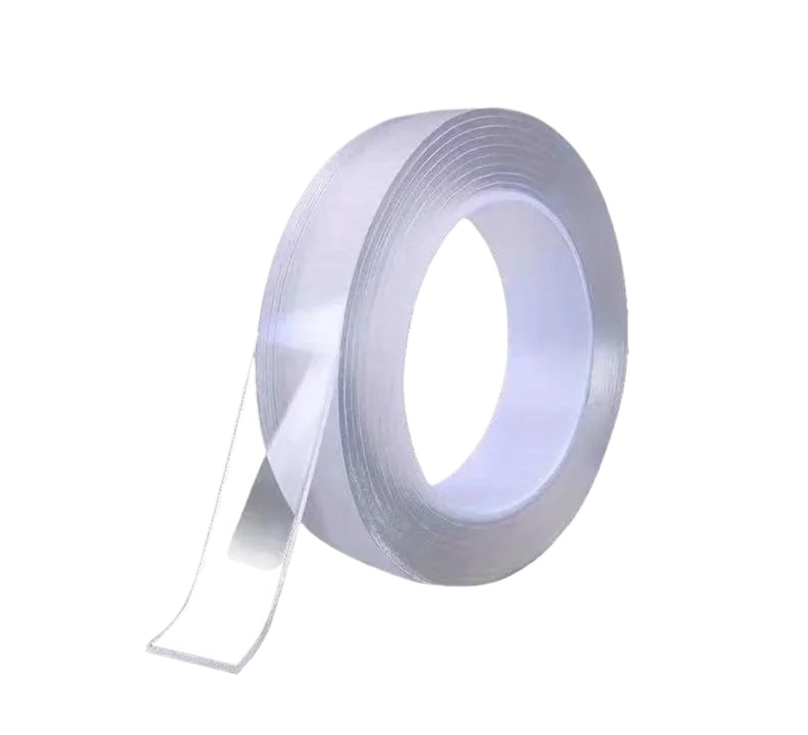 Nastro adesivo biadesivo trasparente, Nastro adesivo trasparente biadesivo riutilizzabile, nastri adesivi resistenti, lavabili, forniture for cucina e bagno(Lenth 5m Width 2cm)