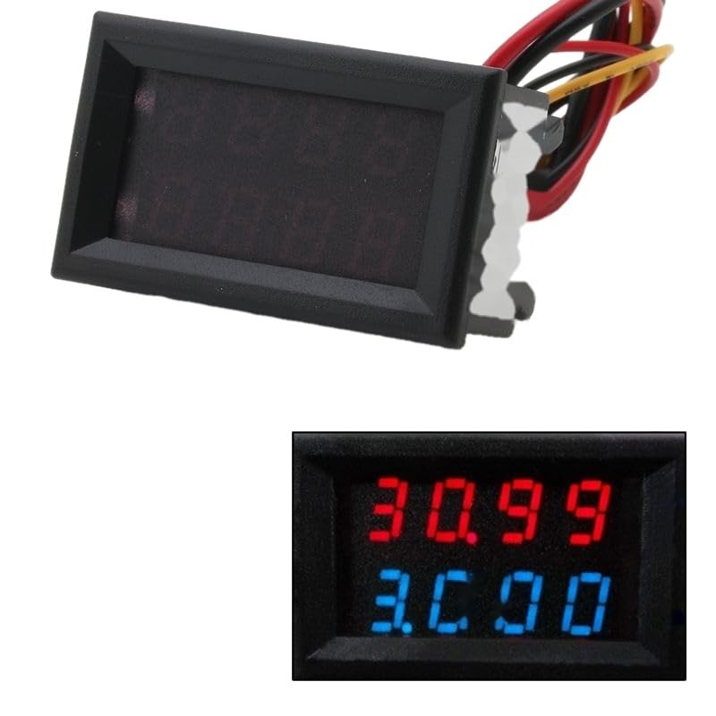 DC Voltmeter Ammeter Digital LED Dual Display Amp Volt meter 4 Bit 0-33V 3A
