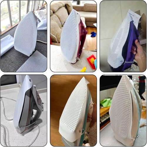Image of Steam Iron Teflon Shoe Cover, Plate Protector for Standard Size Irons, Quick Install Ironing Accessory, Safe on Cloth