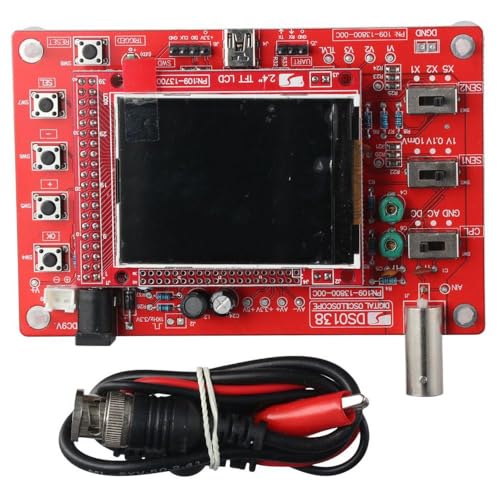 Image of DSO138 2.4 inch Sampling Rate Red Oscilloscope DIY Kit Digital Oscilloscope Kit 1msps Real-Time Handheld Digital Oscilloscope