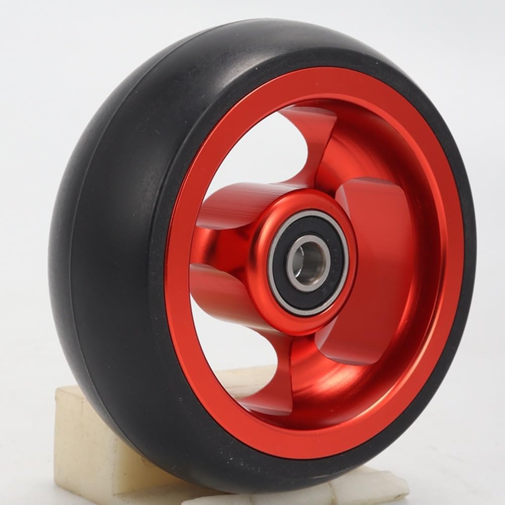 CVMRBY Ruote Anteriori di Ricambio per Sedia a rotelle da 4 pollici/100 mm, rotelle Antiscivolo per deambulatore, Accessori per Sedia a rotelle Sportiva con Pneumatici pieni e mozzo in Alluminio,