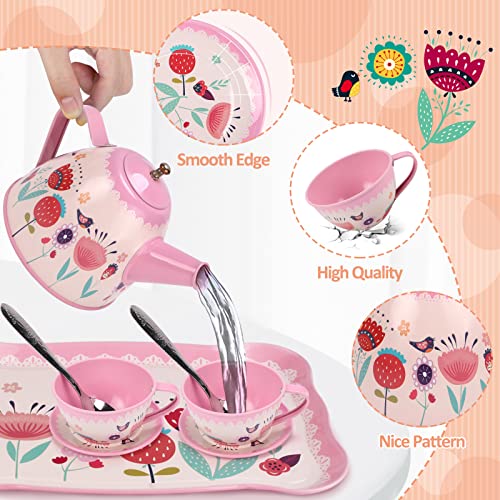 REMOKING Teeservice Set für Kinder, 45PCS Tee Sets Kinderküche Zubehör, Spielzeug Rollenspiele Kinder, Spielzeug ab 3 4… – Bild 4